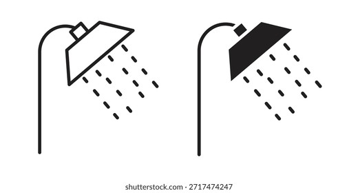 Shower Head icons. Pixel perfect. Vector outline icon. Flat logo concept.
