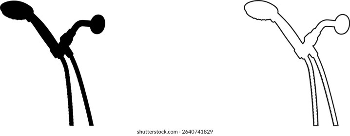 shower head illustration vector outline