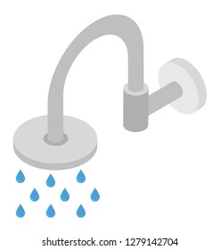 Shower head isometric icon style