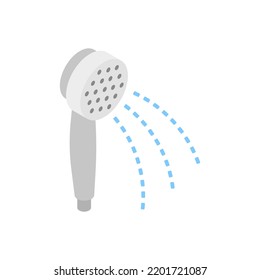 Shower head isometric icon. vector illustration