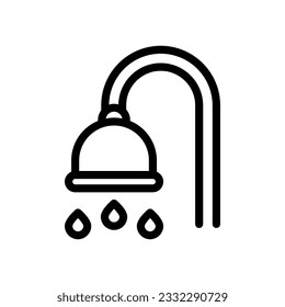 shower head line icon illustration vector graphic. Simple element illustration vector graphic, suitable for app, websites, and presentations isolated on white background