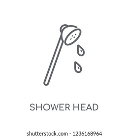 Shower head linear icon. Modern outline Shower head logo concept on white background from cleaning collection. Suitable for use on web apps, mobile apps and print media.