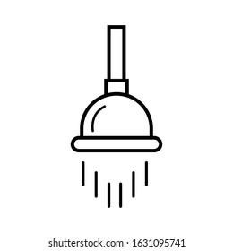 Shower head outline vector icon