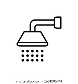 Shower head outline vector icon