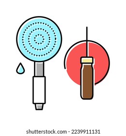 shower head repair color icon vector. shower head repair sign. isolated symbol illustration