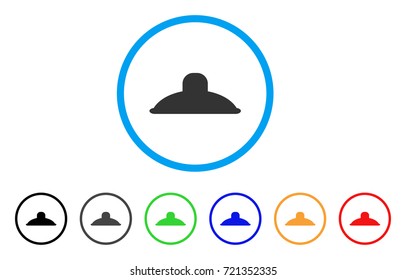 Shower Head rounded icon. Style is a flat shower head grey symbol inside light blue circle with black, gray, green, blue, red, orange variants. Vector designed for web and software interfaces.