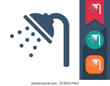 Shower, Shower Head, Showering Icon. Professional, pixel perfect icon. EPS 10 format.