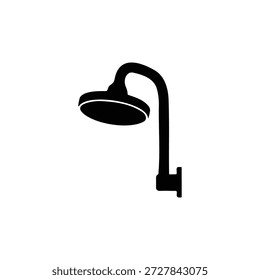 Shower head silhouette icon vector flat design.
