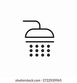 Cabeza de ducha rociando icono signo Vector