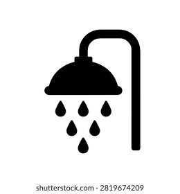 Shower Head Spraying Water Drops