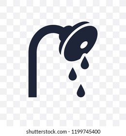 Shower head transparent icon. Shower head symbol design from Cleaning collection. Simple element vector illustration on transparent background.