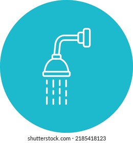 Icono vectorial de la cabeza de ducha. Se puede usar para imprimir, móviles y aplicaciones web.