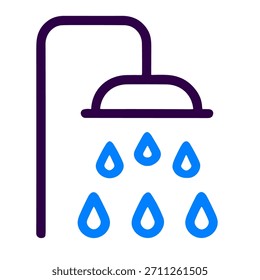 Cabezal de ducha icono de agua Ilustración vectorial