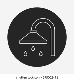 Shower heads line icon