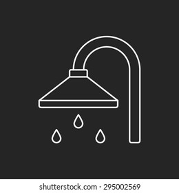 Shower heads line icon