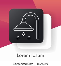 Shower heads line icon