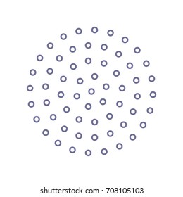 Shower holes icon. Vector. Violet linear icon on white background. Isolated.
