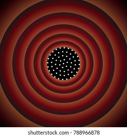Shower holes icon. Vector. White icon on black circle in gradient rings.