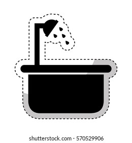 shower hotel service icon vector illustration design
