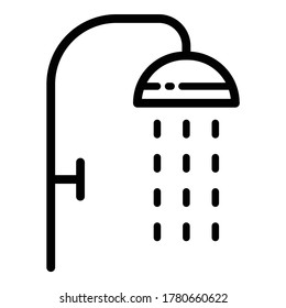Shower Hygiene Flat Icon Isolated On White Background