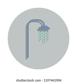 shower icon in badge style. One of web collection icon can be used for UI, UX