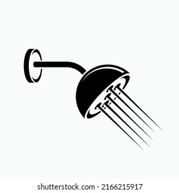 Shower Icon. Bathroom Element Symbol - Vector.