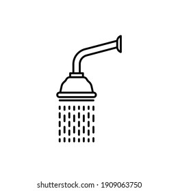 Shower icon. Bathroom sign vector illustration.