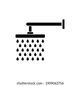 Shower icon. Bathroom sign vector illustration.