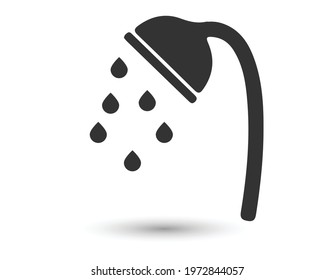Shower icon. Bathroom sign vector illustration.