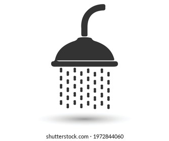Shower icon. Bathroom sign vector illustration.