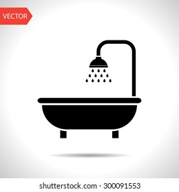 shower icon. Bathroom symbol