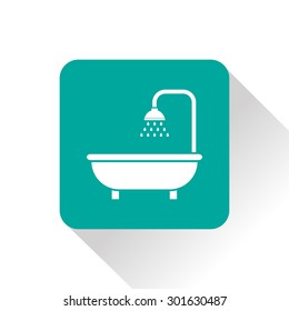 shower icon. Bathroom symbol