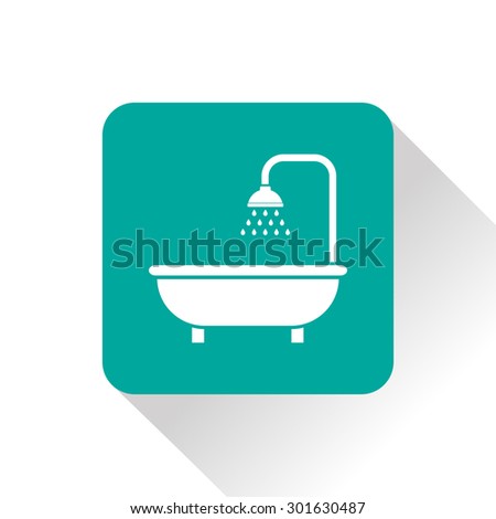 shower icon. Bathroom symbol