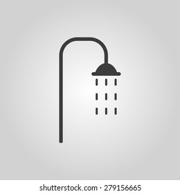 The shower icon. Bathroom symbol. Flat Vector illustration