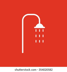 The shower icon. Bathroom symbol. Flat Vector illustration