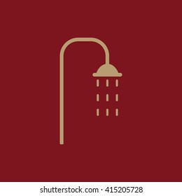 The shower icon. Bathroom symbol. Flat Vector illustration