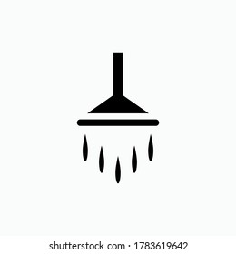 Duschsymbol. Symbol reinigen - Vektorgrafik.