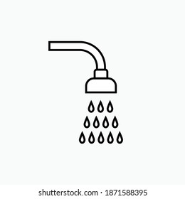 Shower Icon. Clean Up Symbol - Vector Logo Template. 