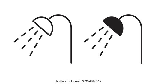 Colección de iconos de ducha. iconos simples modernos para el Web