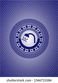 shower icon with denim texture