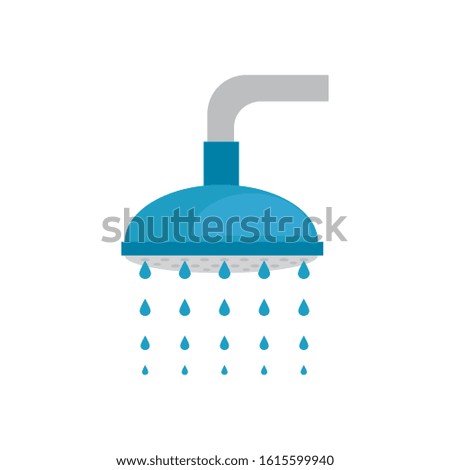 Shower icon design, Bathroom home houise interior modern room luxury apartment and hotel theme Vector illustration