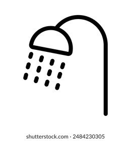 diseño de icono de ducha en estilo relleno y perfilado