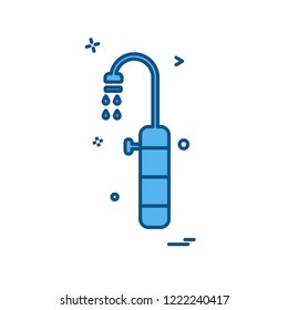 Shower icon design vector