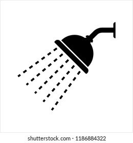 Icono de ducha Diseño Vector Ilustración de arte Ilustración