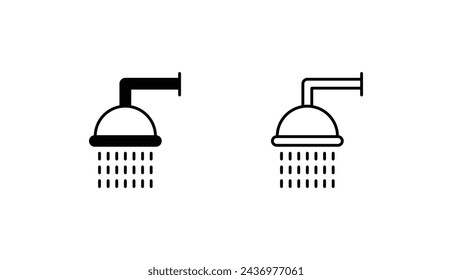 Diseño de icono de ducha con fondo blanco ilustración de stock