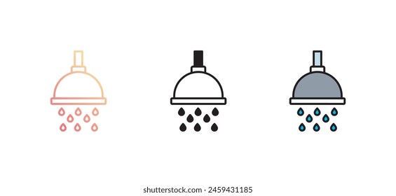 Shower icon design with white background stock illustration