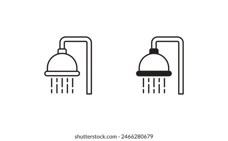 Diseño de icono de ducha con fondo blanco ilustración de stock
