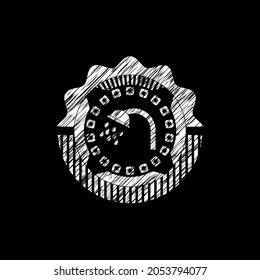 shower icon drawn with chalkboard texture. 