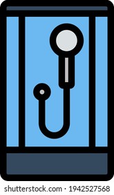 Shower Icon. Editable Bold Outline With Color Fill Design. Vector Illustration.