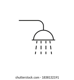 shower icon element of bathhouse icon for mobile concept and web apps. Thin line shower icon can be used for web and mobile. Premium icon on white background